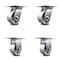 Service Caster 4 Inch Semi Steel Caster Set with Roller Bearings 2 Swivel 2 Rigid SCC SCC-35S420-SSR-2-R-2 - alternate 1